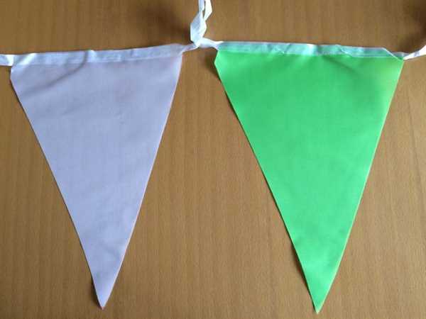 Schützenfest Bremen Wolfsburg Wimpelkette grün-weiß 8,90 Meter / 32 Flaggen 15x22 cm Abverkauf Restp