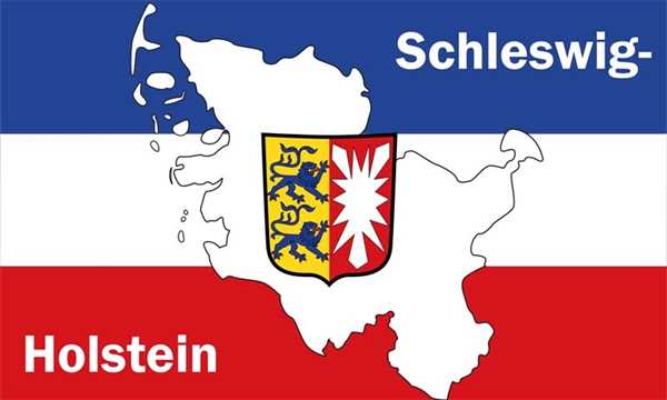 Schleswig-Holstein Landkarte Flagge 90x150 cm