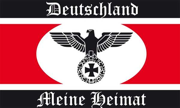 DR- Deutschland Meine Heimat schwarz weiß rot 2 Flagge 90x150 cm