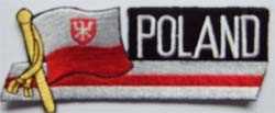 Polen mit Wappen / Poland Sidekickaufnäher Patch