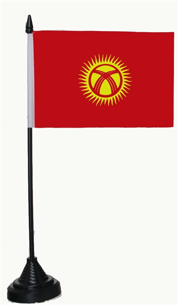 Kirgistan Tischflagge 10x15 cm