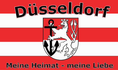 Düsseldorf Meine Heimat meine Liebe Flagge 90x150 cm
