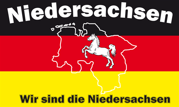 Niedersachsen Wir sind die Niedersachsen Flagge 90x150 cm (EH)