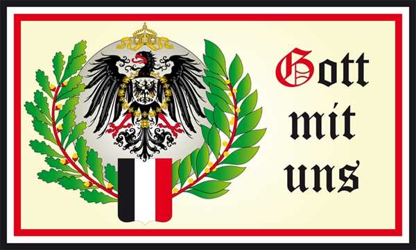 DR- Gott mit uns 2 Adler Wappen Flagge 90x150 cm