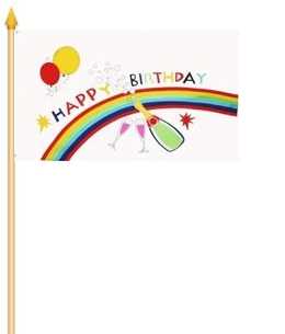 Geburtstag Happy Birthday Stockflagge 30x40 cm Abverkauf