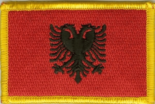 Albanien kleine Aufnäher / Patch 4x6 cm