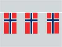 Norwegen Flaggenkette 6 Meter / 8 Flaggen 30x45 cm Norwegen Flaggenkette 6 Meter / 8 Flaggen 30x45 cm