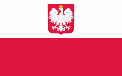 Polen mit Wappen Bootsflagge 30x45 cm