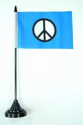 Peace Zeichen Frieden CND Tischflagge 10x15 cm