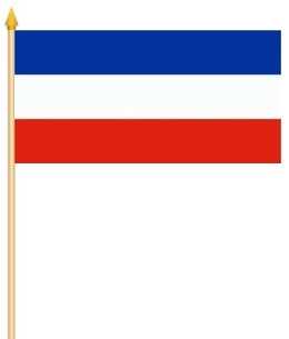 Serbien und Montenegro Stockflagge 30x40 cm