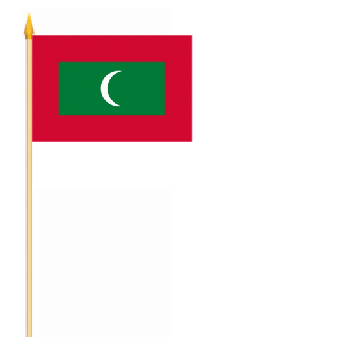 Malediven Stockflagge 30x45 cm