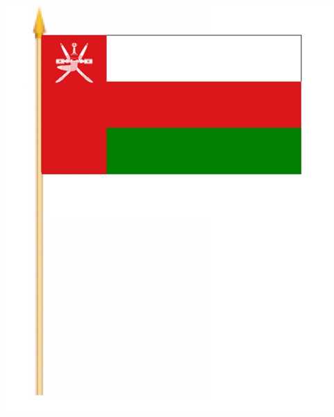 Oman Stockflagge 30x45 cm