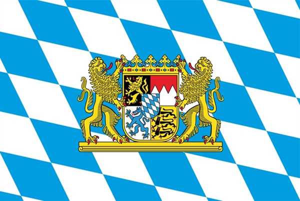 Bayern mit Löwen Staatswappen Flagge 150x250 cm mit 2 Ösen