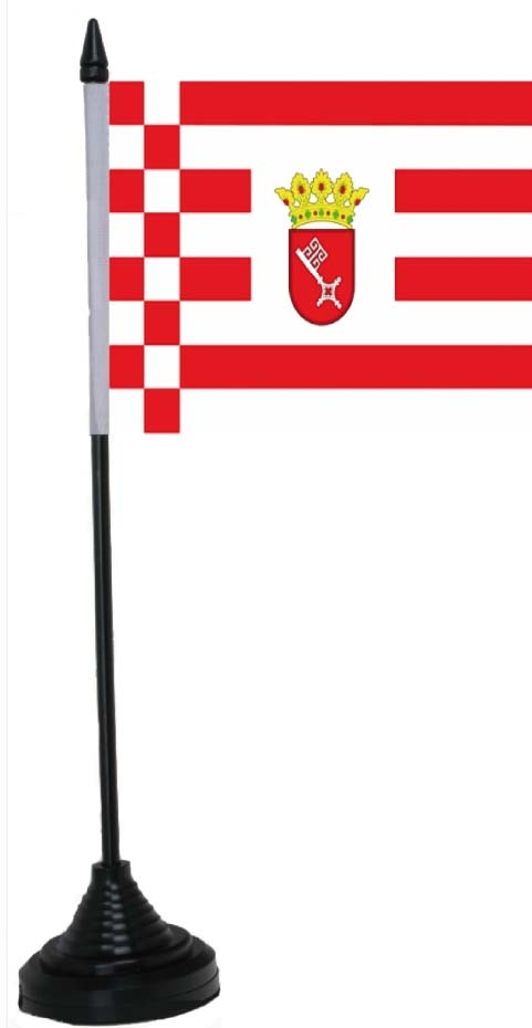 Bremen Tischflagge 10x15 cm, Deutschland Bundesländer, Tischflaggen, Flaggenarten