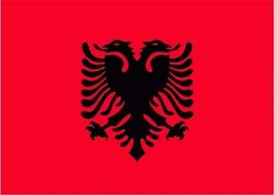 Albanien Aufkleber 8 x 5 cm super günstig VPE 10 Stück