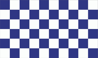 Karo blau - weiß Flagge 90x150 cm