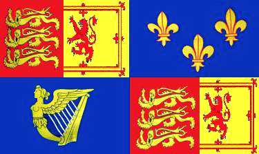Royal Banner 1707-14 Queen Anne Großbritannien Flagge 90x150 cm