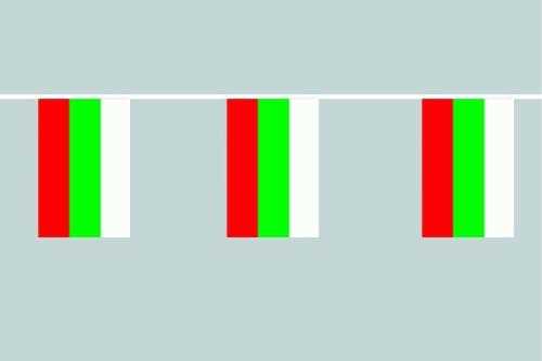 Bulgarien Flaggenkette 6 Meter / 8 Flaggen 30x40 cm