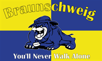 Braunschweig You'll never walk alone Bulldogge Flagge 90x150 cm Braunschweig You'll never walk alone Bulldogge Flagge 90x150 cm