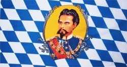 Bayern König Ludwig II 1845-1886 Flagge 60x90 cm