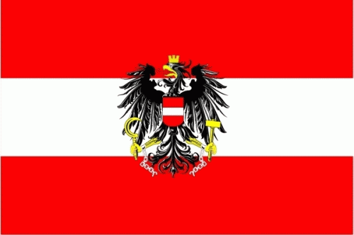 Österreich mit Wappen Flagge 150x250 cm