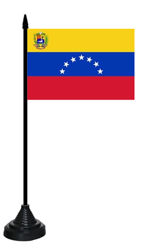 Venezuela vor 2006 7 Sterne Tischflagge 10x15 cm