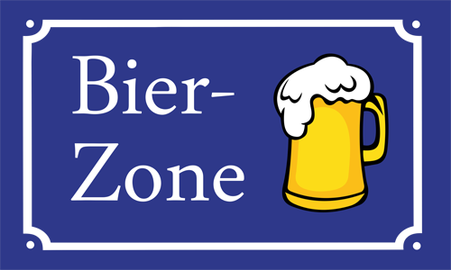 Bier Zone Flagge 90x150 cm