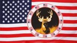 USA mit Hirschkopf Flagge 90x150 cm Abverkauf