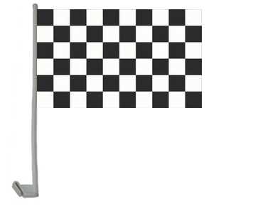 Zielflagge Karo schwarz - weiß Autoflagge 30x45 cm