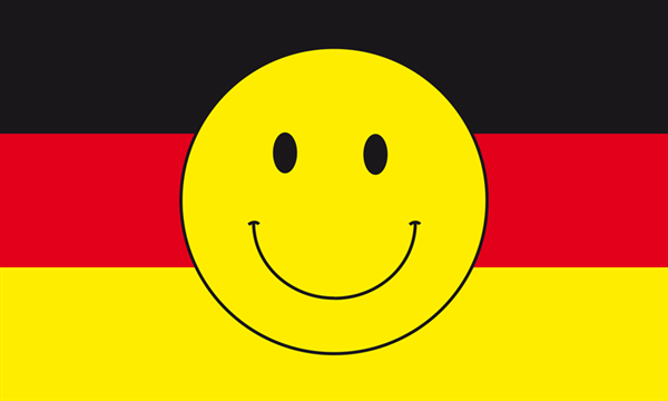 Deutschland mit Smiley Flagge 90x150 cm