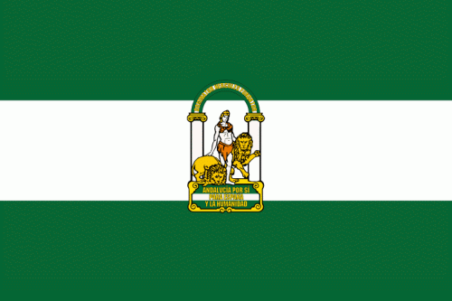 Andalusien Flagge 90x150 cm