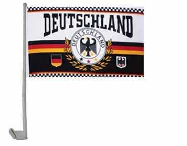 Deutschland 2 Lorbeerkranz Autoflagge 30x45 cm Abverkauf