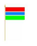 Gambia Stockflagge 30x45 cm