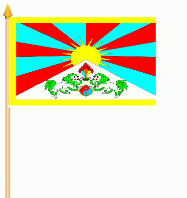 Tibet Stockflagge 30x45 cm,160 Dernier (G)Abverkauf