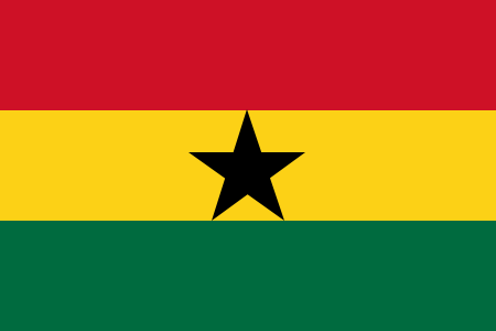 Ghana Bootsflagge 30x45 cm