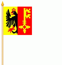 Genf (Schweiz) Stockflagge 30x30 cm Abverkauf