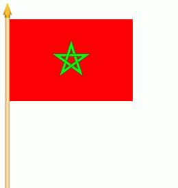 Marokko Stockflagge 30x40 cm Abverkauf