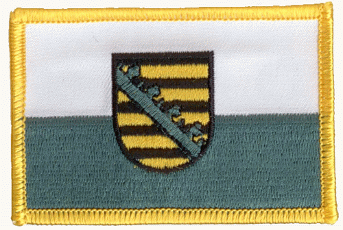 Sachsen kleine Aufnäher / Patch 4x6 cm