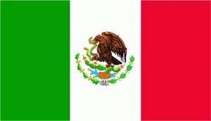 Mexiko Hohlsaum/Tunnel Flagge 60x90 cm Sonderpreis