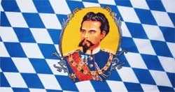 Bayern König Ludwig II 1845-1886 Flagge 90x150 cm