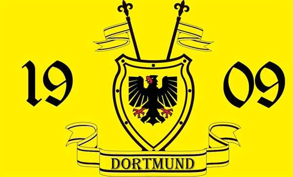 Dortmund 1909 Wappenschild 90x150 cm Sonderangebot