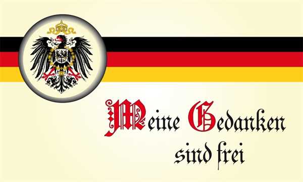 DR- Meine Gedanken sind frei Flagge 90x150 cm