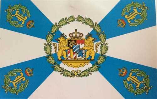 Bayern König Ludwig II Standarte Aufkleber 8 x 5 cm super günstig VPE 10 Stück