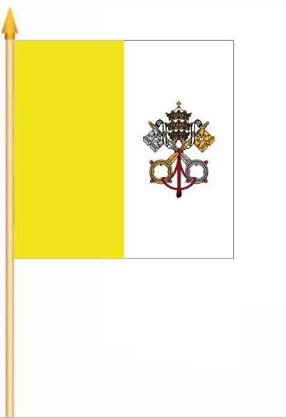 Vatikan Stockflagge 30x40 cm Abverkauf