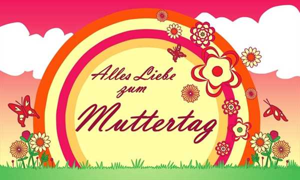 Alles Liebe zum Muttertag Flagge 90x150 cm