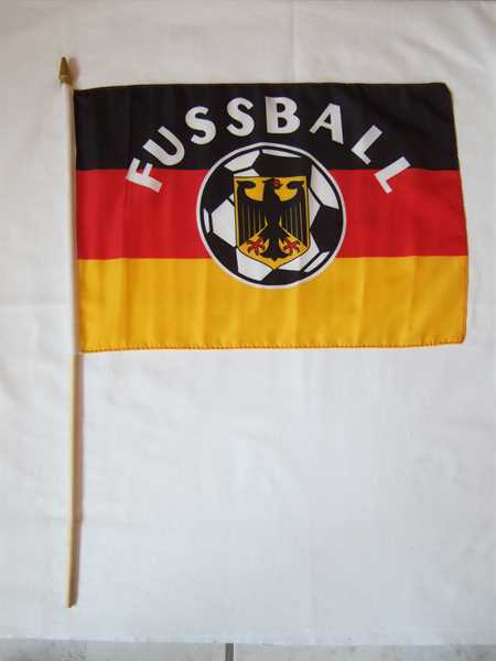 Deutschland mit Fußball Stockflagge 30x45 cm,160 Dernier Abverkauf