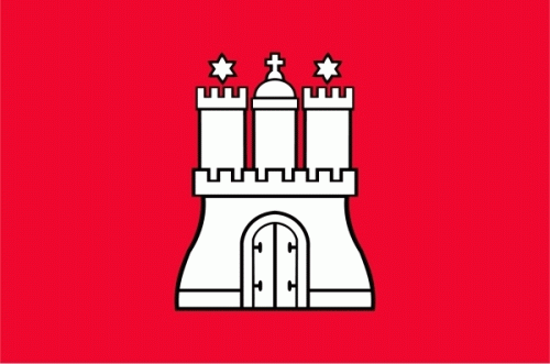 Hamburg Freie und Hansestadt Flagge 90x150 cm,160 Dernier (G)