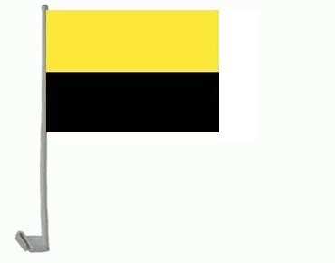Schwarz-Gelb (schwarz-gelb Streifen) Autoflagge 30x40 cm