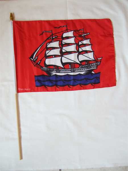 Elmshorn Stockflagge 30x45 cm,160 Dernier (G)A