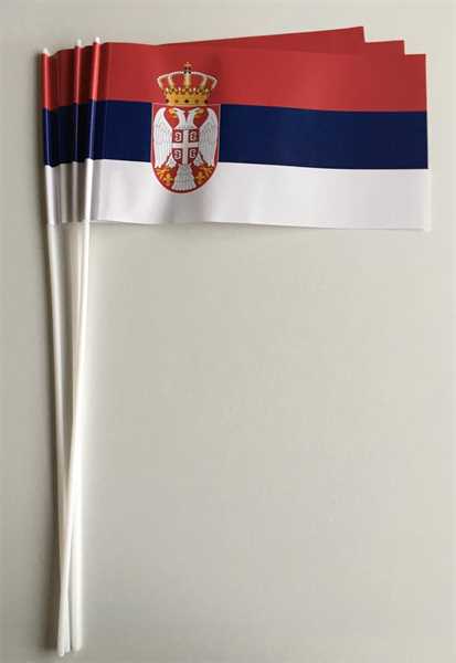 Serbien Papierflagge VPE 50 Stück Abverkauf